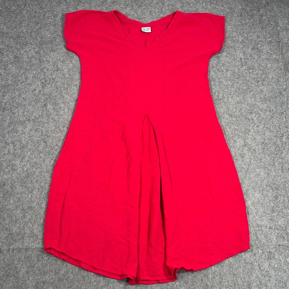 Oh My Gauze! Raspberry Red Natalie Short Sleeve Midi Dress Women's Size‎ 1 XS